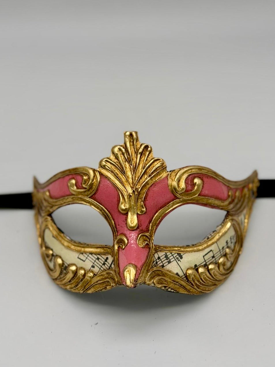 Masque baroque rose vif