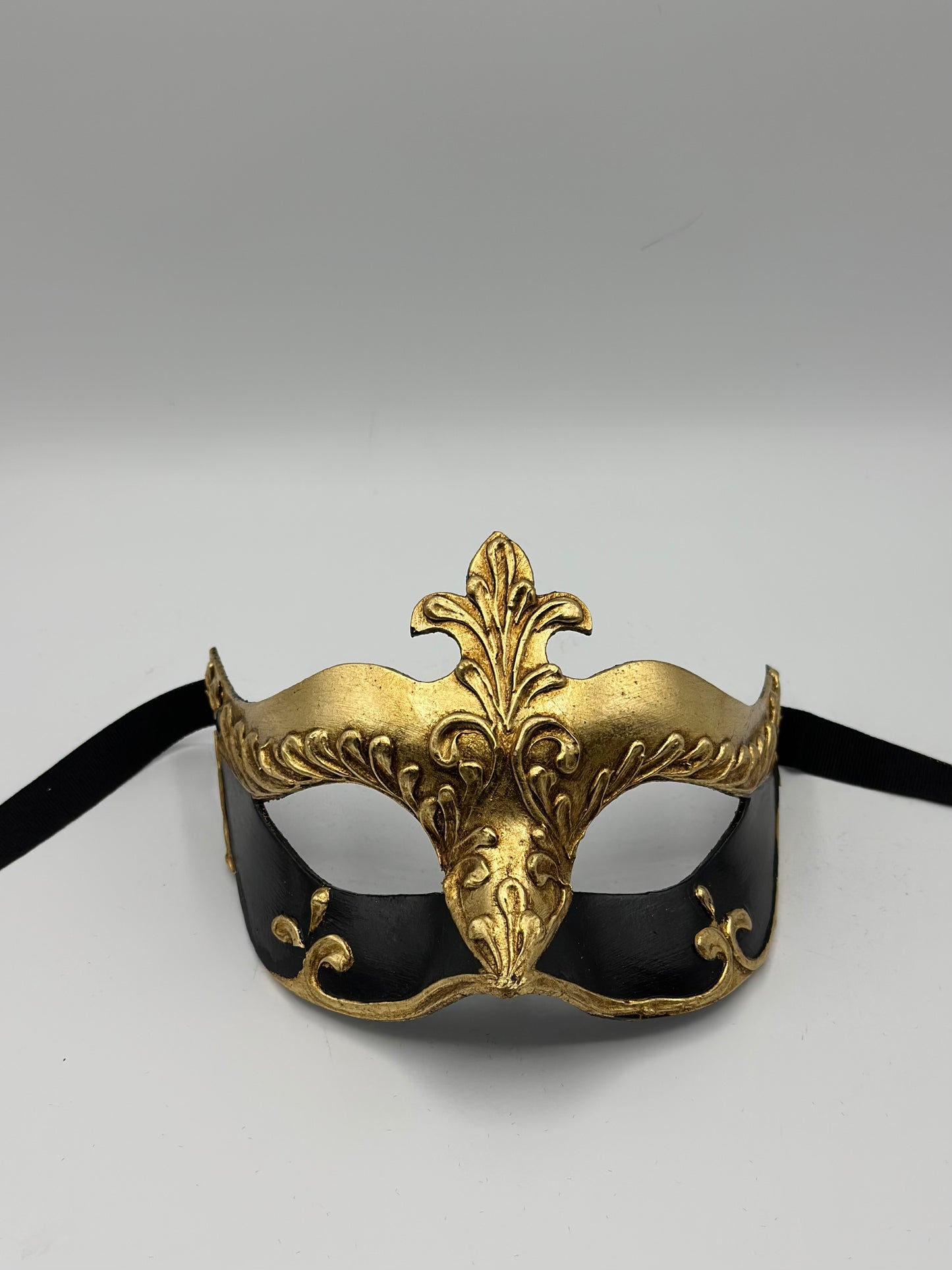 Máscara Veneciana para Pareja Barroca en Dorado y Negro
