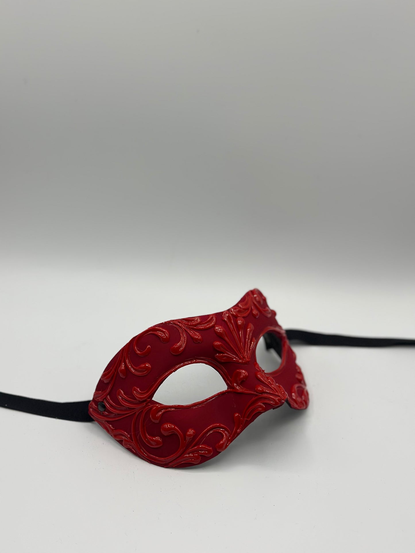 Handmade Venetian Mask Red – Baroque Eye Mask for Masquerade Ball, Carnival & Costume Party