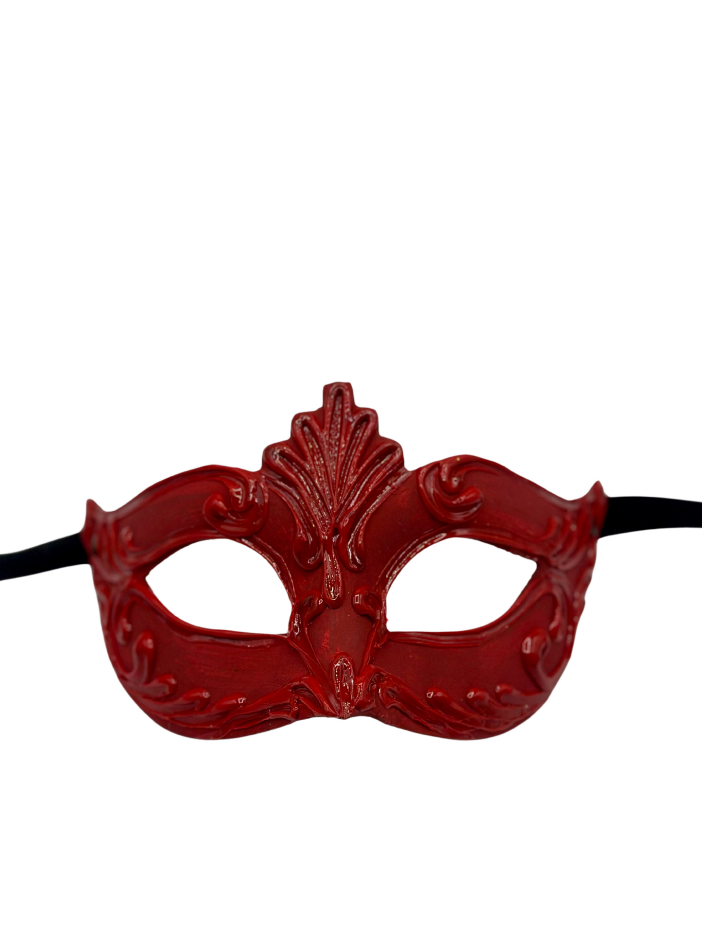 Red glossy Venetian Mask – Masquerade mask in red