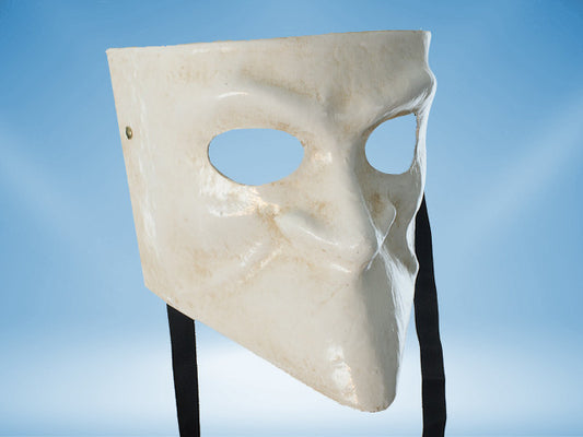 White Casanova mask, white bauta mask