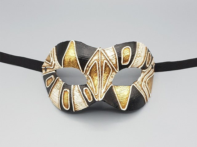 Art Deco masker in zwart en goud