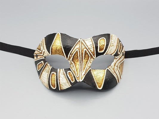 Art Deco masker in zwart en goud
