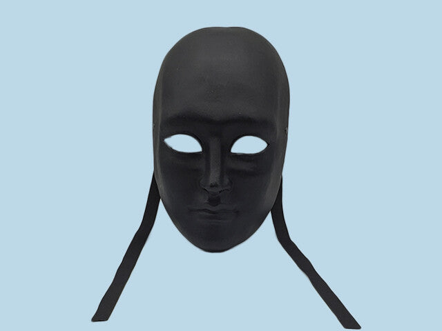 Black full-face costume mask