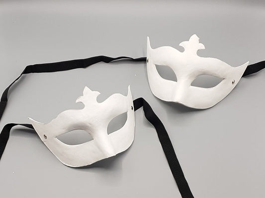 papier mache mask , half mask, blank masks