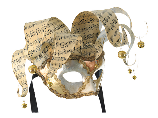 Jolly mask in gold