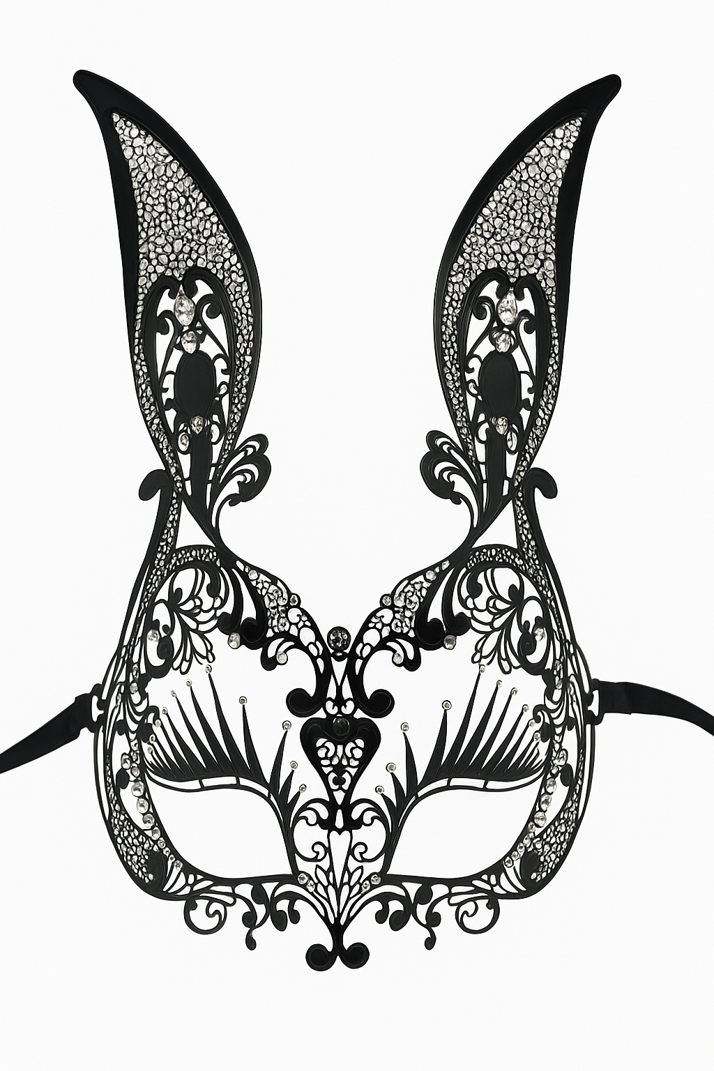 Metal bunny mask - Venetian mask metal -