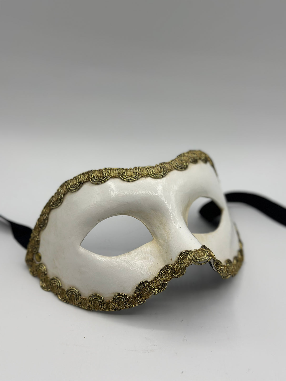 Weißes Maskenball-Paar-Masken-Set