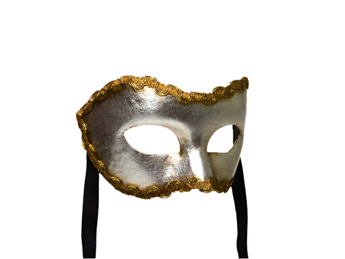 Máscara plateada de fiesta