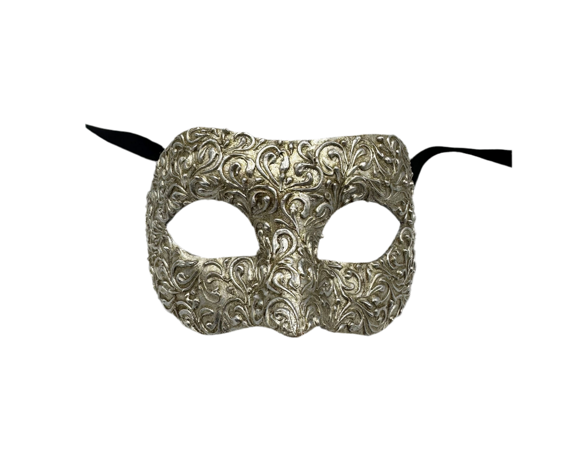 Luxury colombina mask in silver - Masquerade mask – MaskshopVenice.com