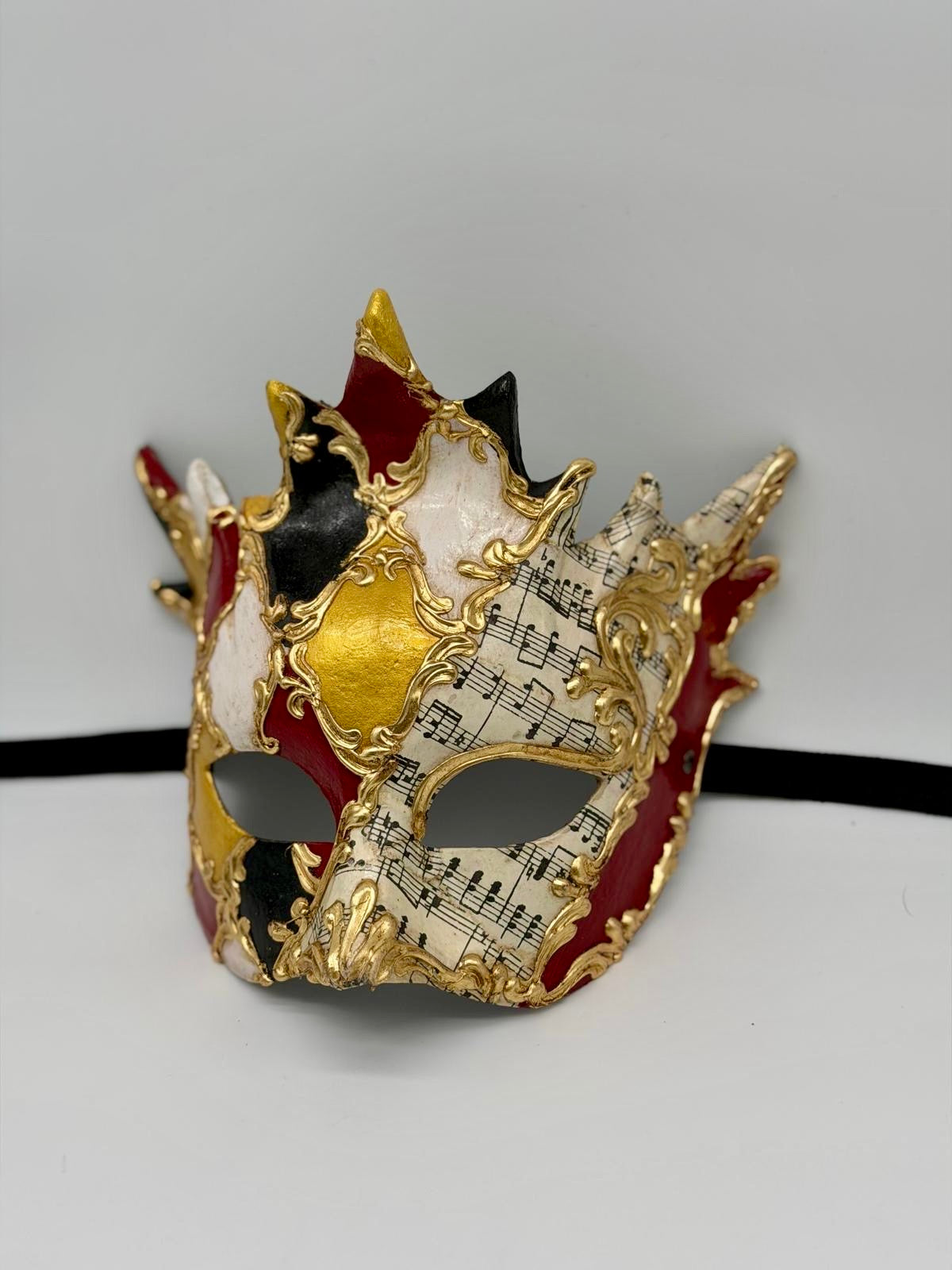 Máscara Veneciana Bacchus – Máscara de Mascarada Arlequín de Lujo