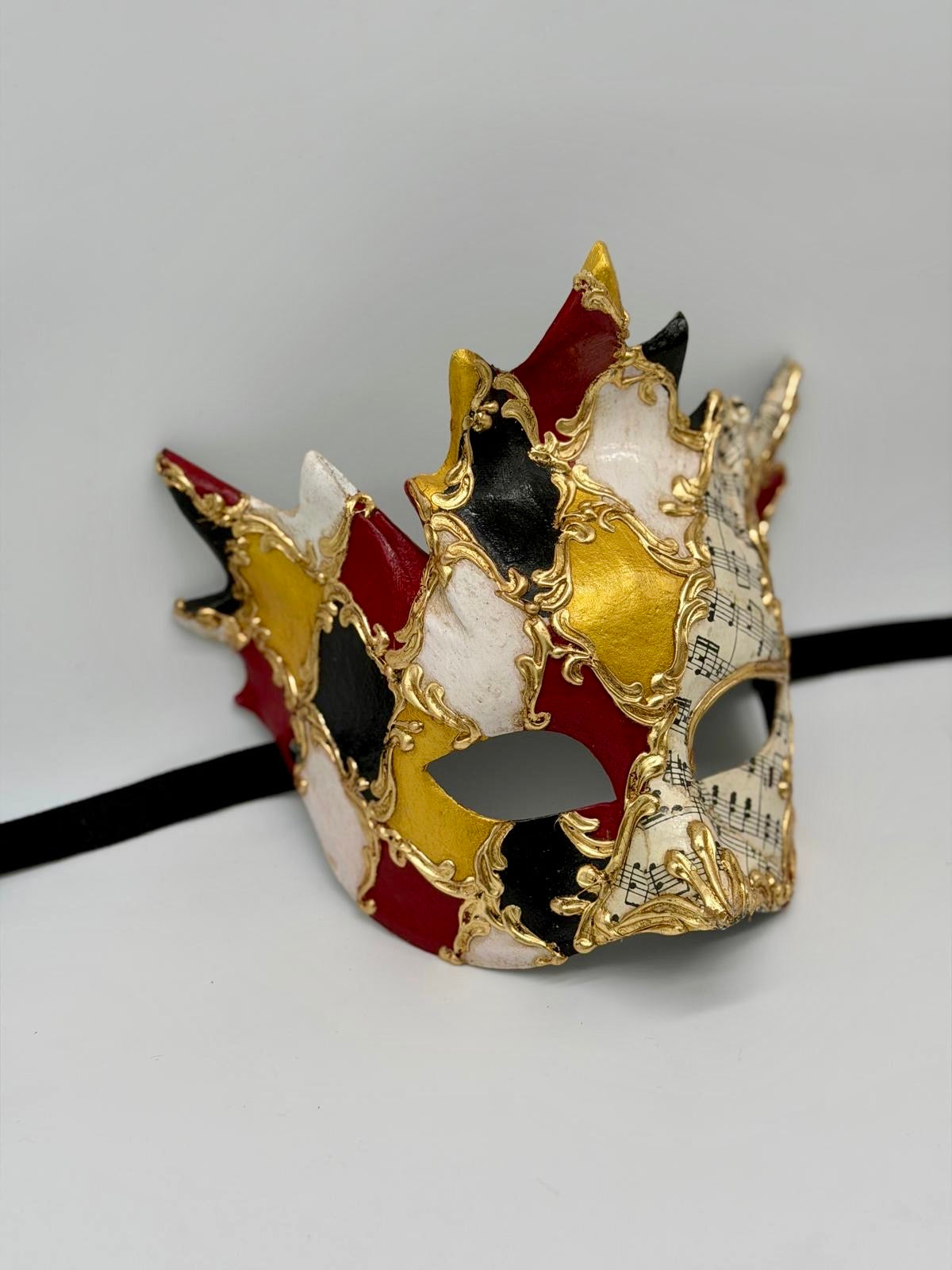 Máscara Veneciana Bacchus – Máscara de Mascarada Arlequín de Lujo