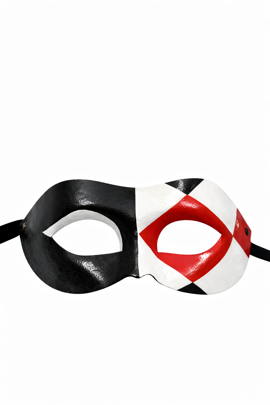 Venetian Mask – Black, White & Red