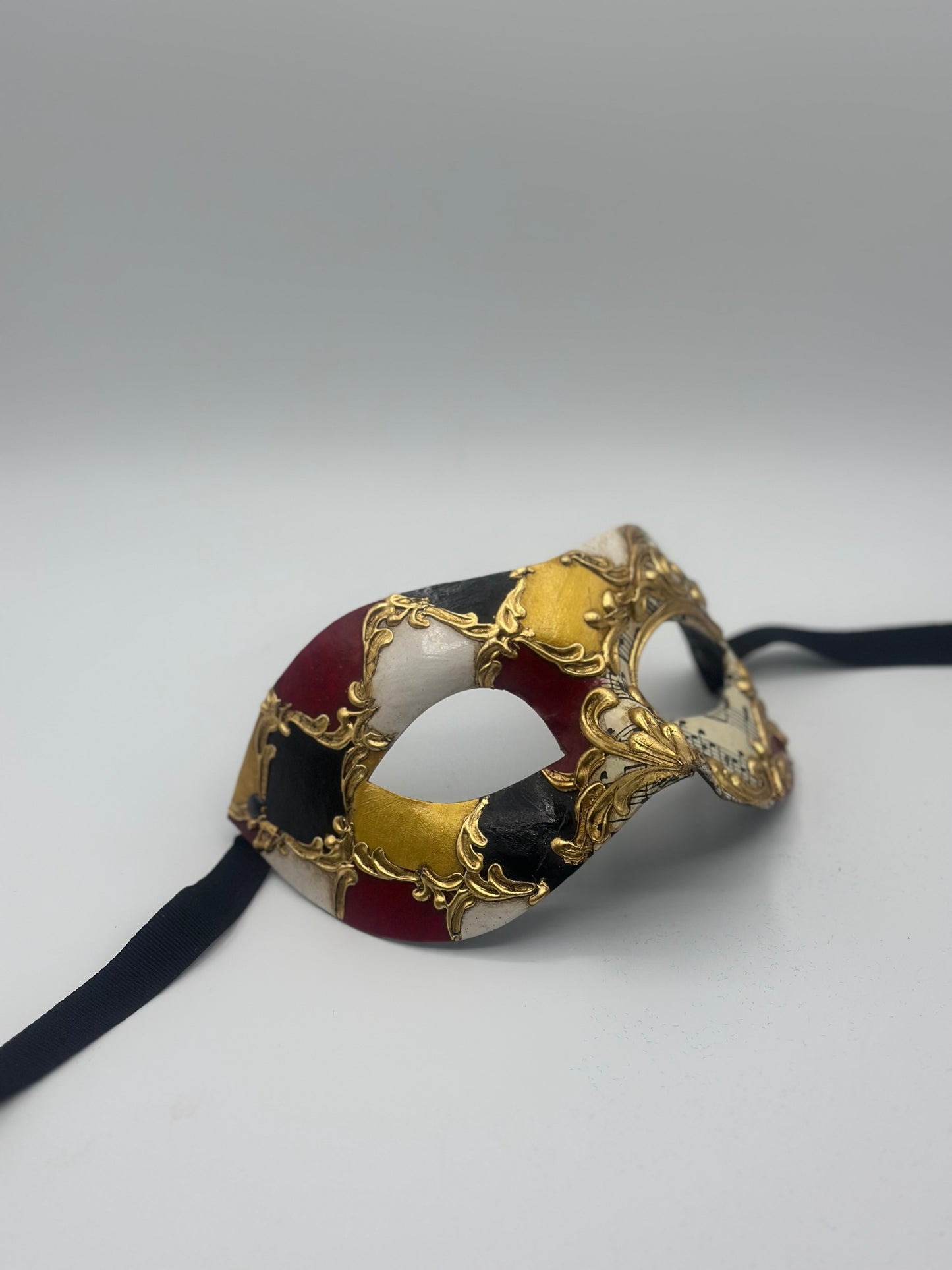 Venetian Mask with Music Notes - Baroque mask