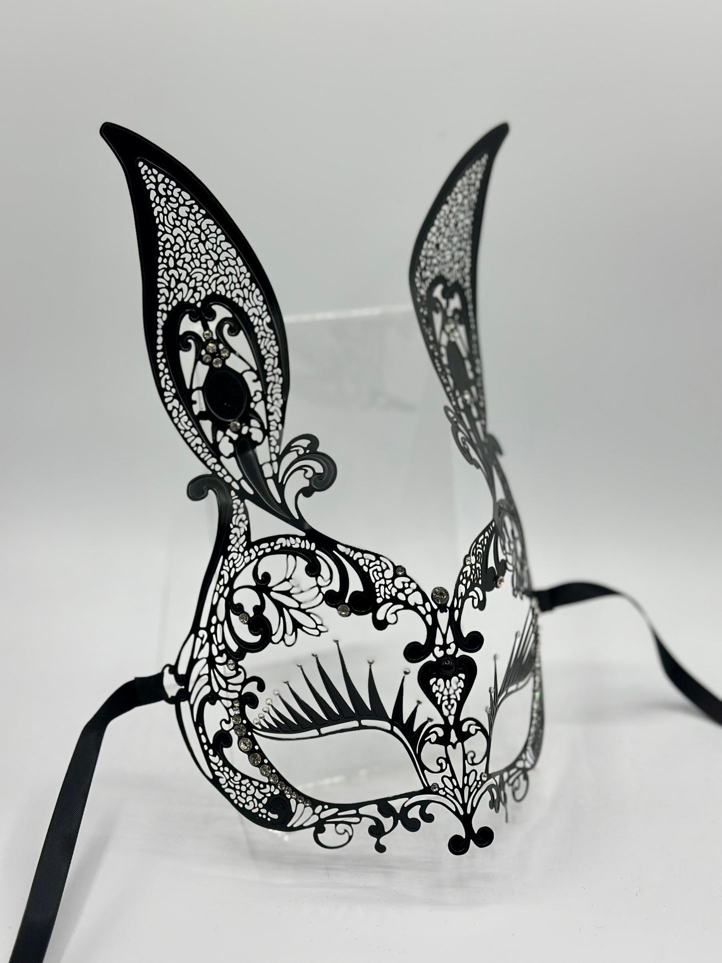 Metal bunny mask - Venetian mask metal -