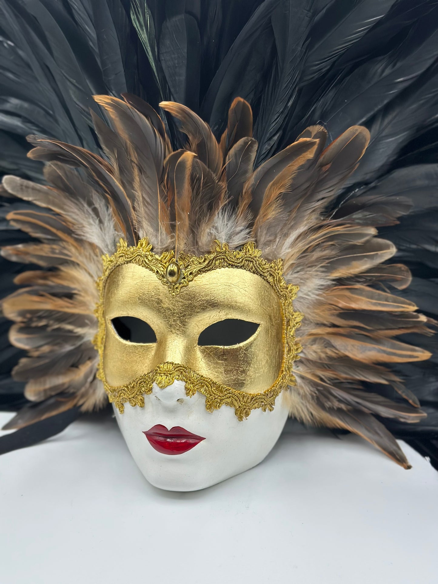 Masque à plumes Les Yeux Grand Fermés