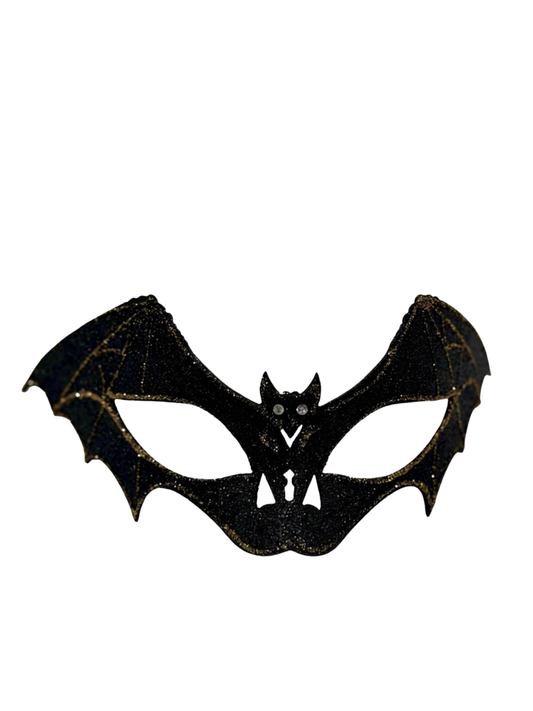 Loup de bal masqué chauve-souris noire – Masque d'Halloween gothique