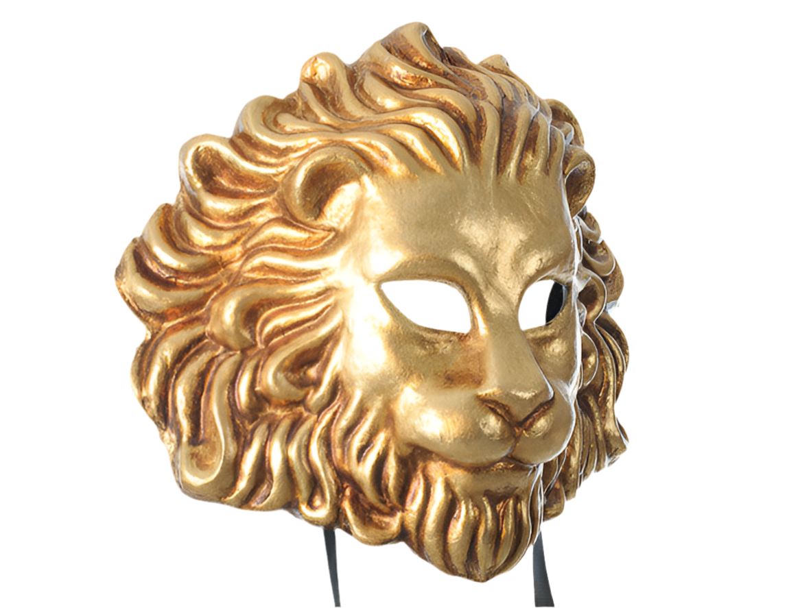 Handmade Venetian Lion Mask – Gold – Luxury Party, Halloween & Home Décor