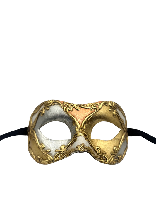 Masquerade mask gold silver baroque