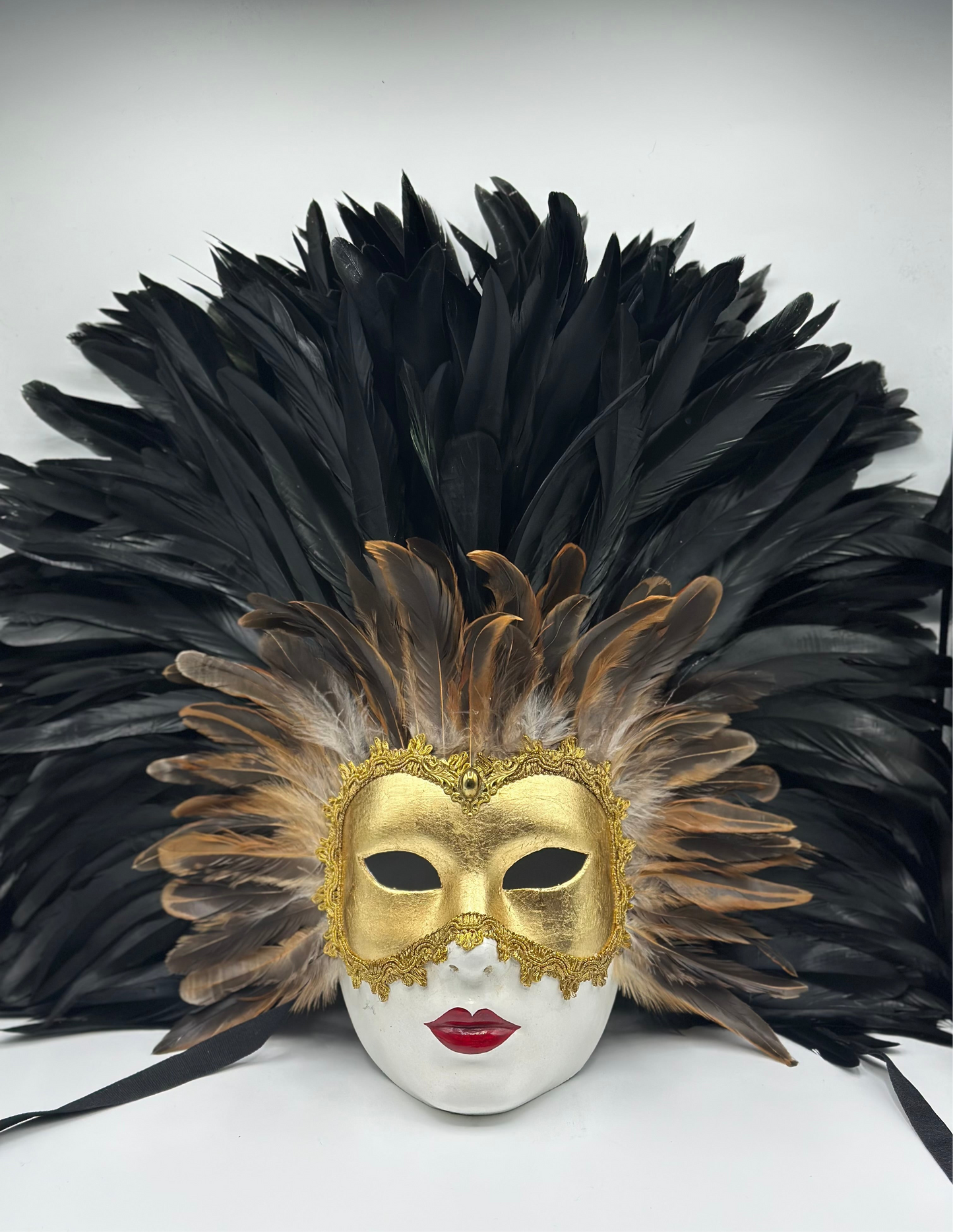 Masque à plumes Les Yeux Grand Fermés