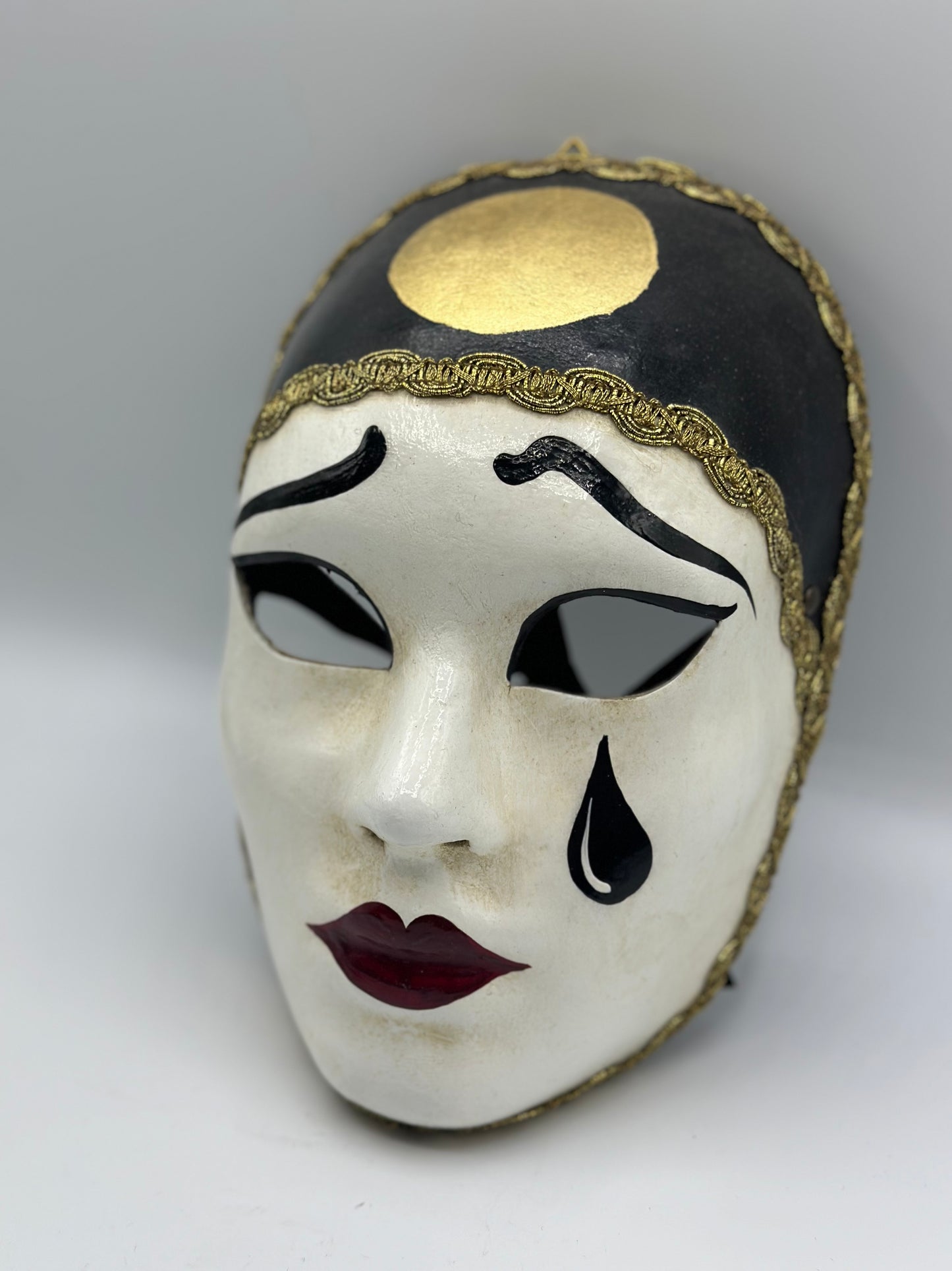 Pierrot mask - Venetian theater mask