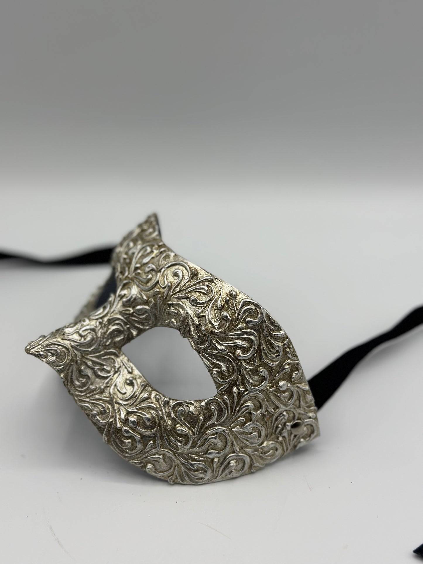 Luxe Venetiaans masker in zilver - Gala masker