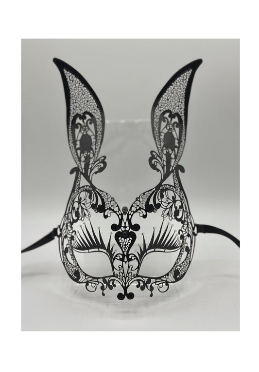 Metal bunny mask con brillantes strass  - Conejo de Pascua