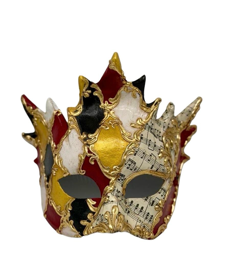 Máscara Veneciana Bacchus – Máscara de Mascarada Arlequín de Lujo
