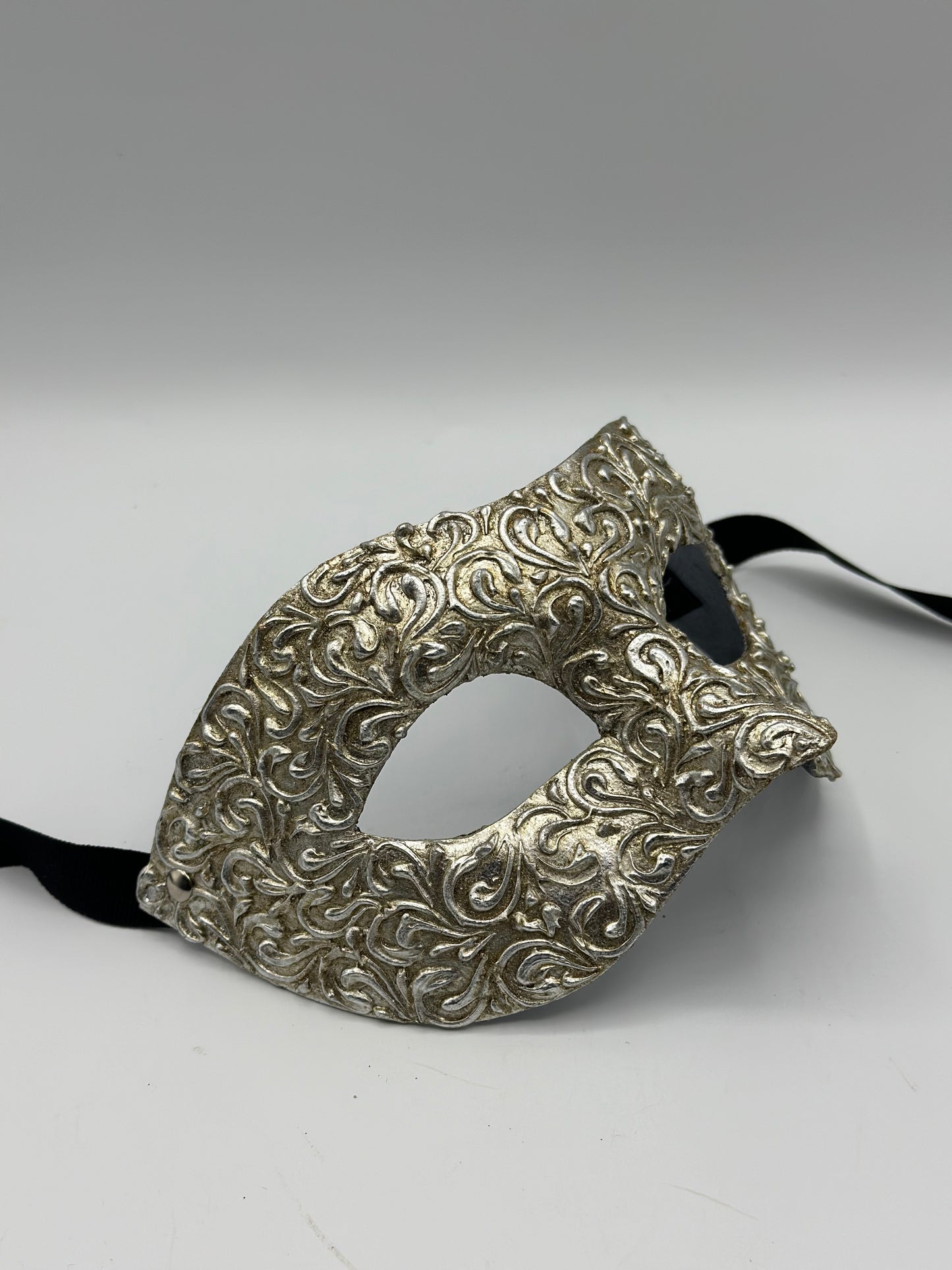 Luxe Venetiaans masker in zilver - Gala masker