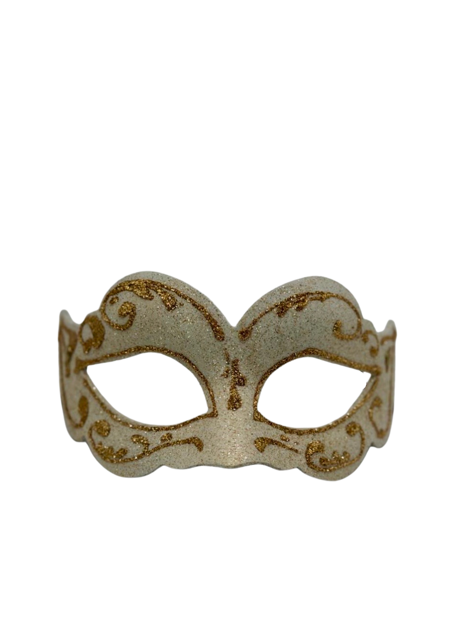 White glitter mask