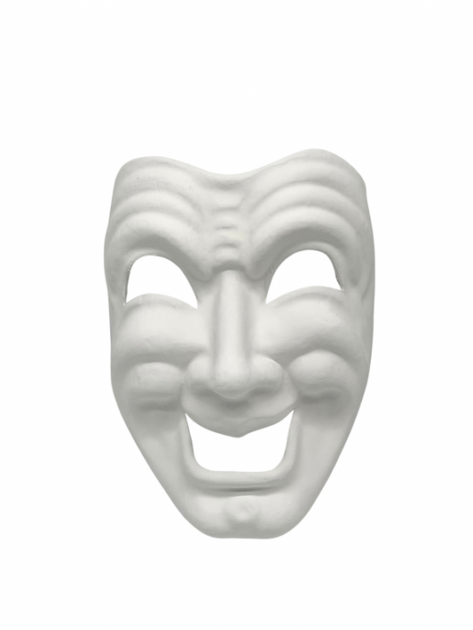 Weiße lachende Gesichtsmaske