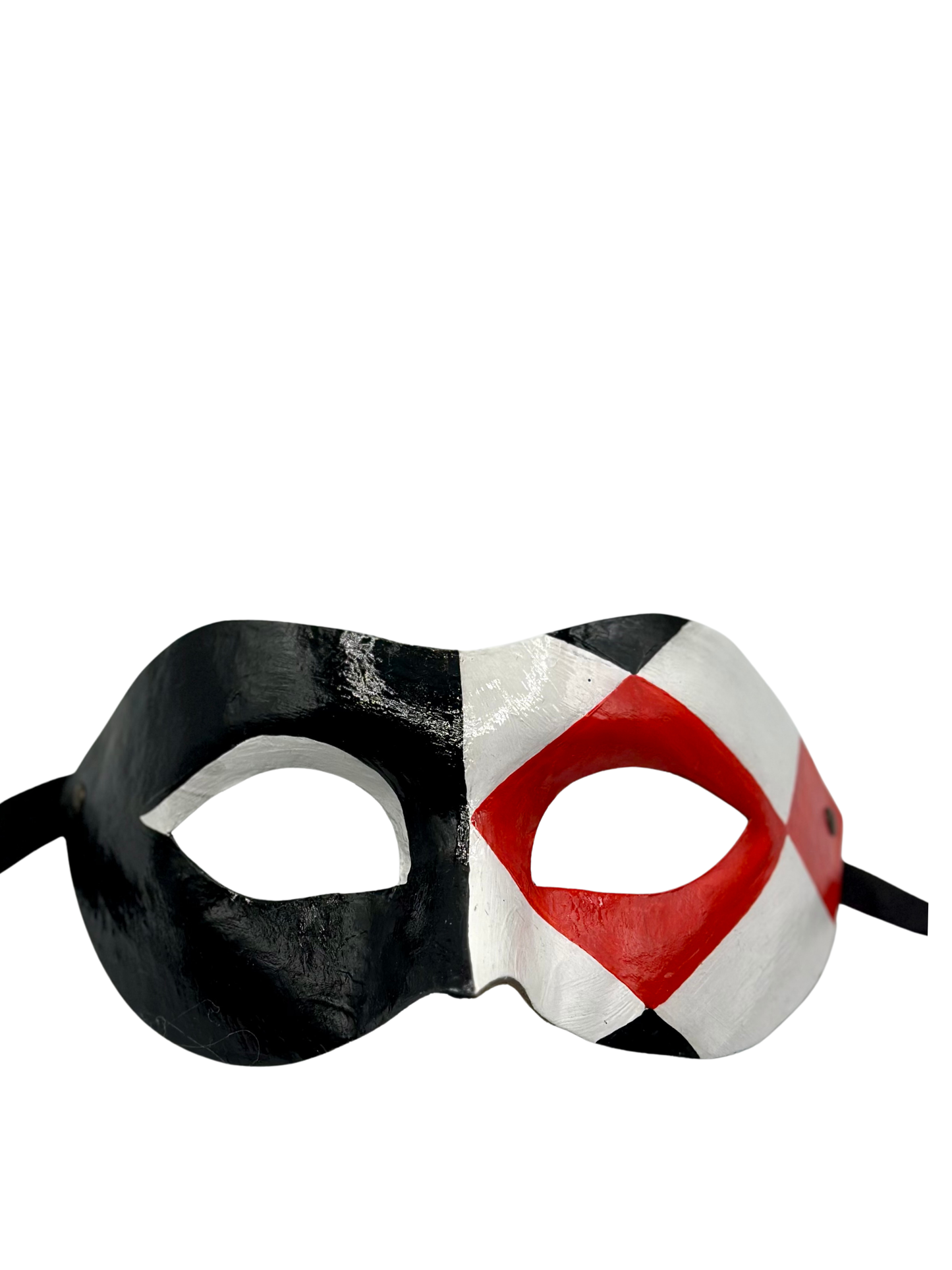Masque vénitien – Noir, blanc et rouge