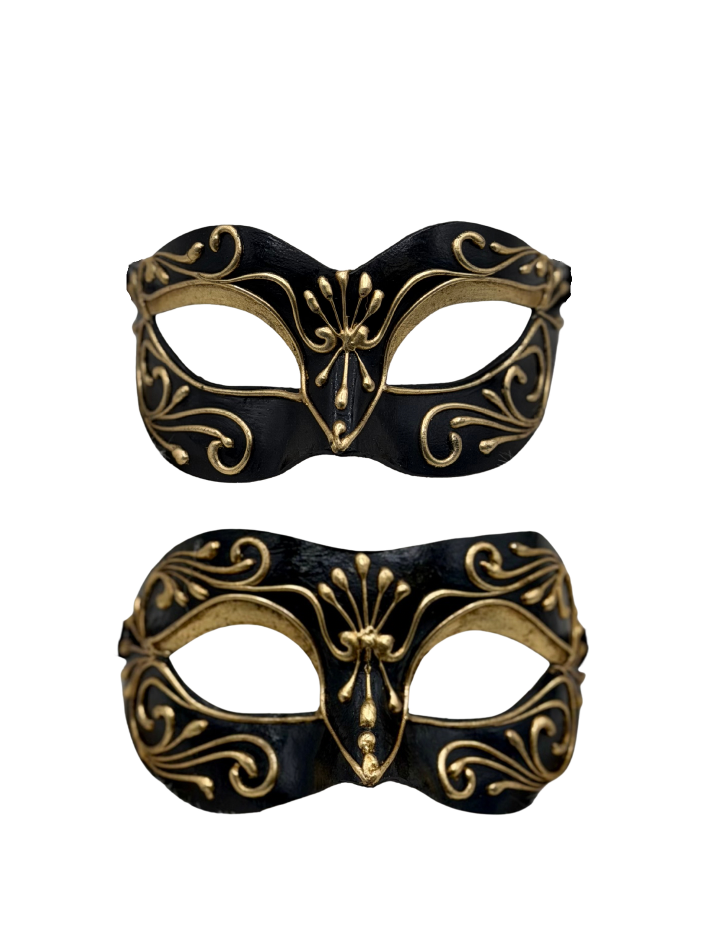 Venetiaanse Maskers voor Koppels Zwart Goud – Luxe Barok Set