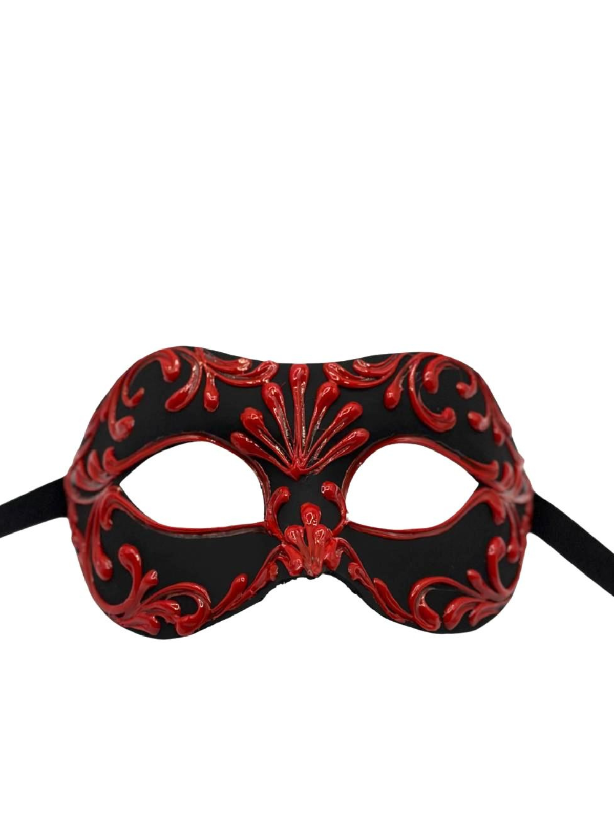 Venezianisches Maskenset für Paare – Schwarz-Rot-Barock
