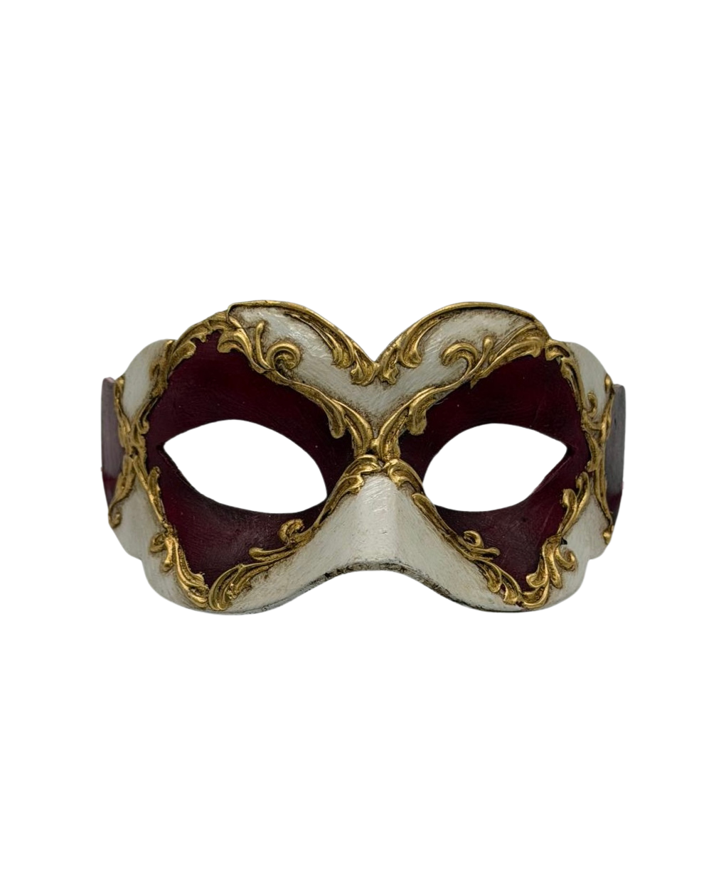 Venetian Kids Mask - Burgundy, Ivory & Gold