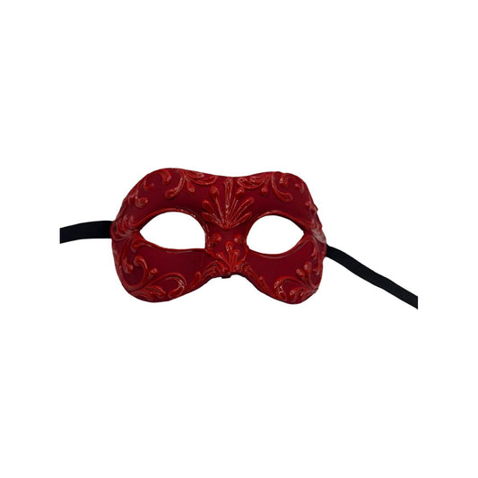 Handmade Venetian Mask Red – Baroque Eye Mask for Masquerade Ball, Carnival & Costume Party
