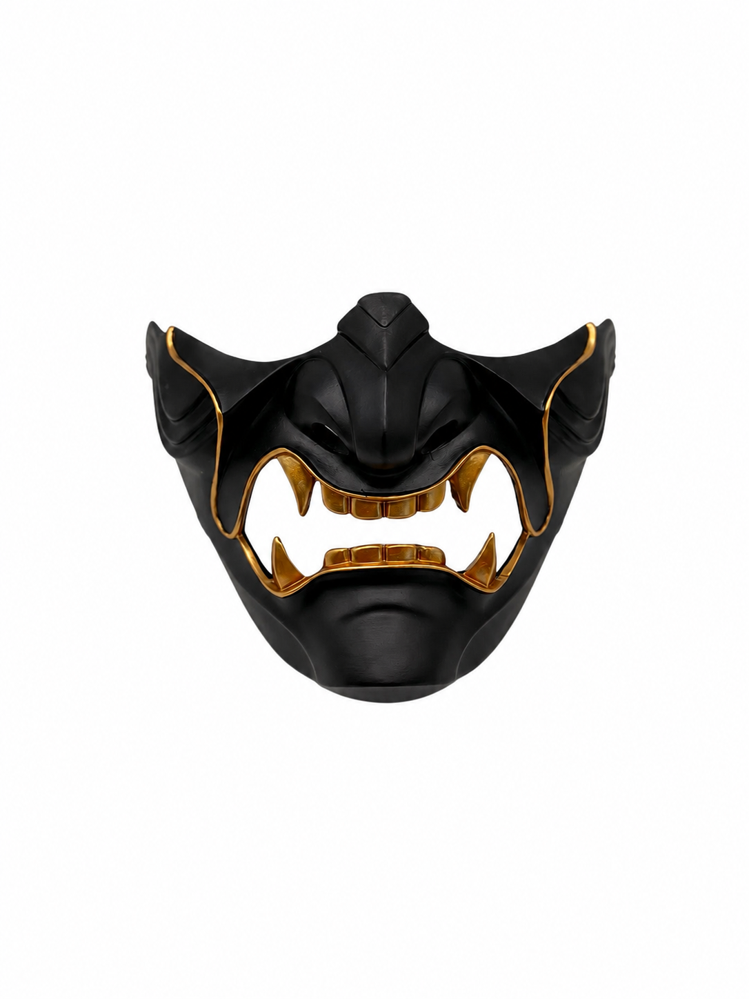 Schwarz-goldene Samurai-Halbmaske