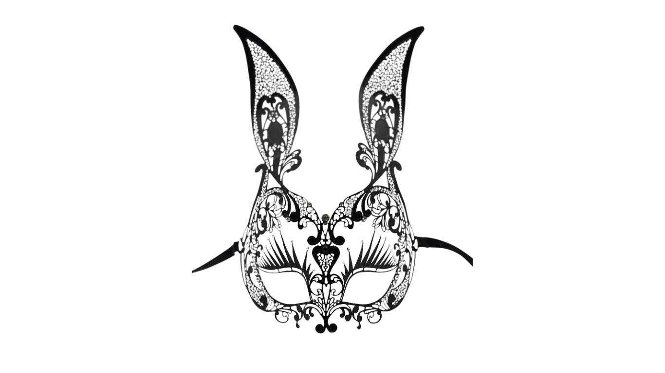 Metal bunny mask - Venetian mask metal