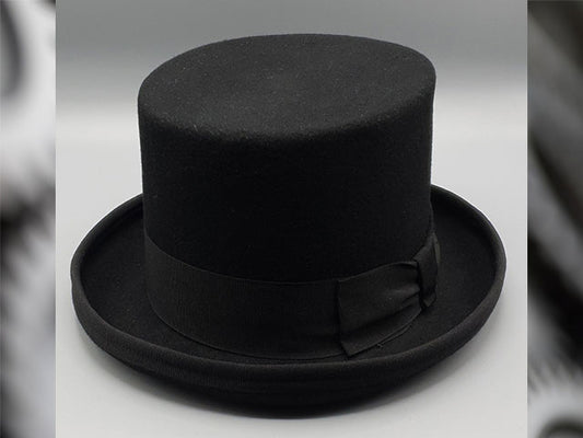 Steampunk hoge hoed, zwart, large - 59 cm