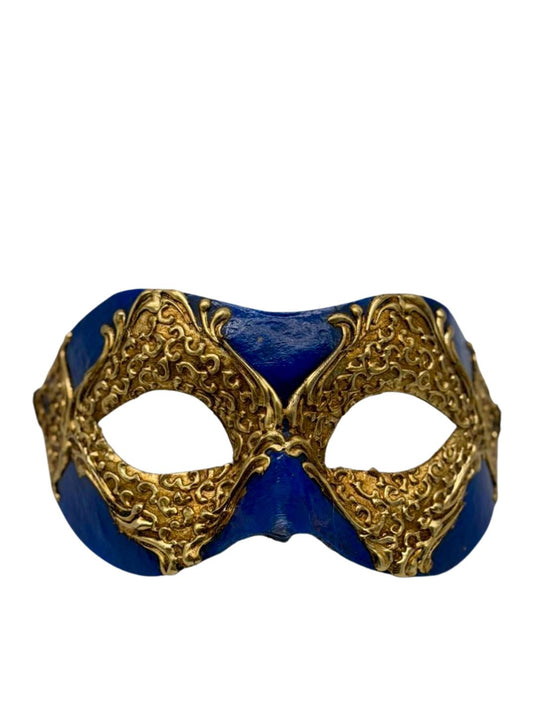 Royal blue  and Gold  Masquerade Mask