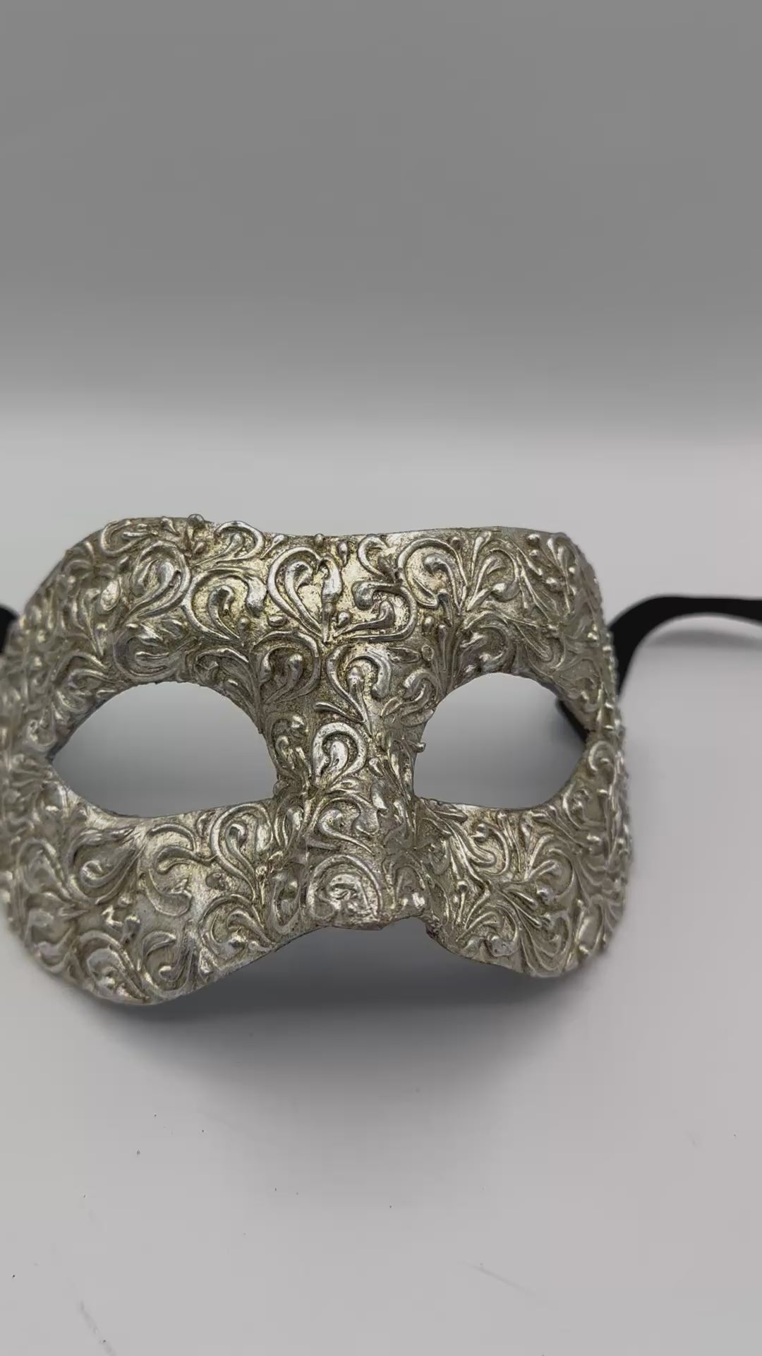 Luxury colombina mask in silver - Masquerade mask – MaskshopVenice.com