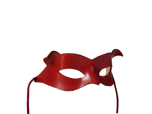 Masque de Catwoman en cuir rouge