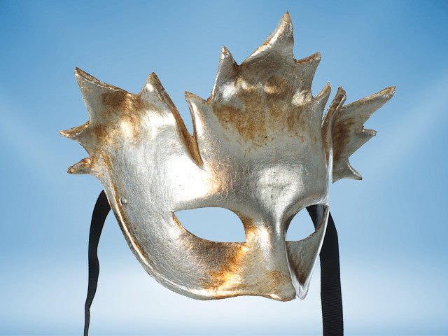 Silberne Karnevalsmaske von Bacchus