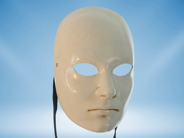 White full-face costume mask