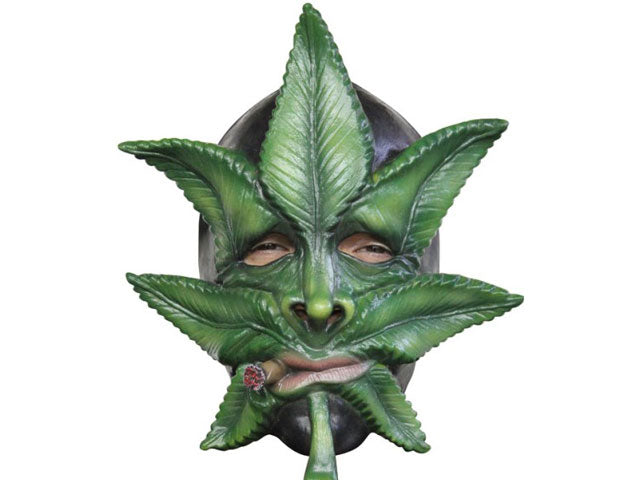 Mask of weed, weed mask, souvenir amsterdam mask