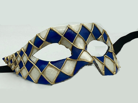 Arlecchino Blau Maske
