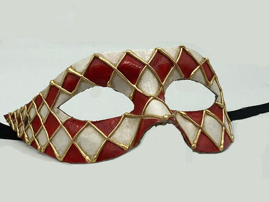 Rode Arlecchino masker