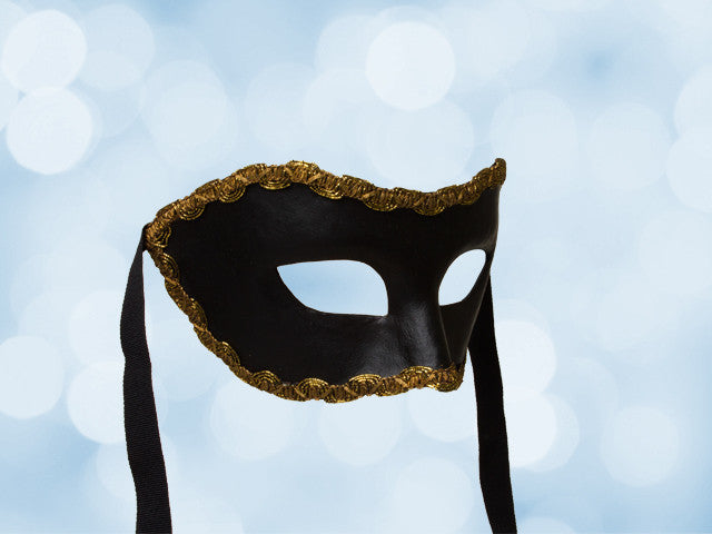 Zwart party masker