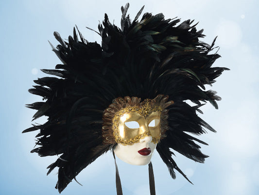 Masque à plumes Les Yeux Grand Fermés