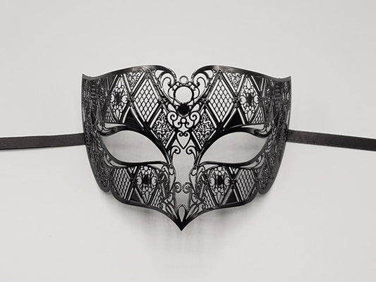 metal mask for men, filigree mask for man, masquerade mask for men